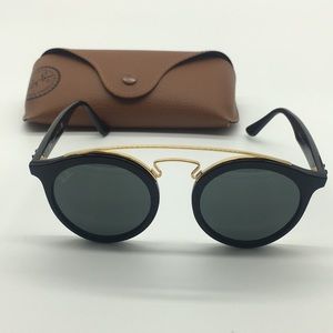 BRAND NEW Ray-Ban Gatsby Black Gold Sunglasses